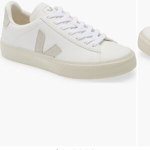 Veja White and Tan Sneakers